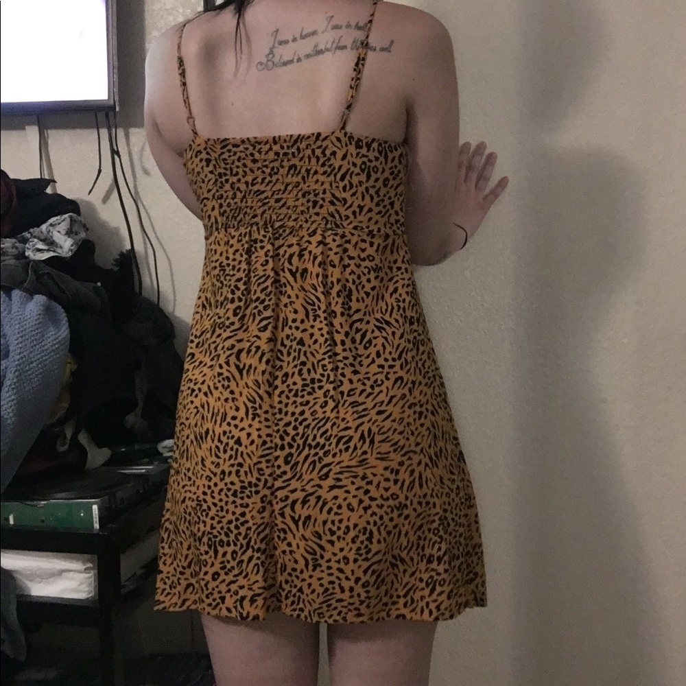 Leopard print grunge dress